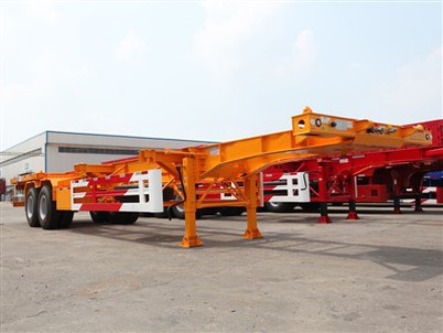 Semi-reboque esqueleto de 2 eixos