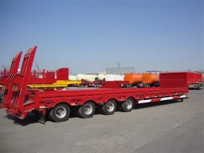 Trailer de plataforma baixa de 4 eixos e 150 toneladas para venda